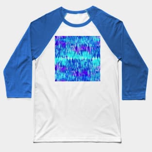 Bright Blue and Acqua Shibori Baseball T-Shirt